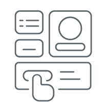 Pictogram illustrating CLOOMA’s user interface to improve manufacturing performance